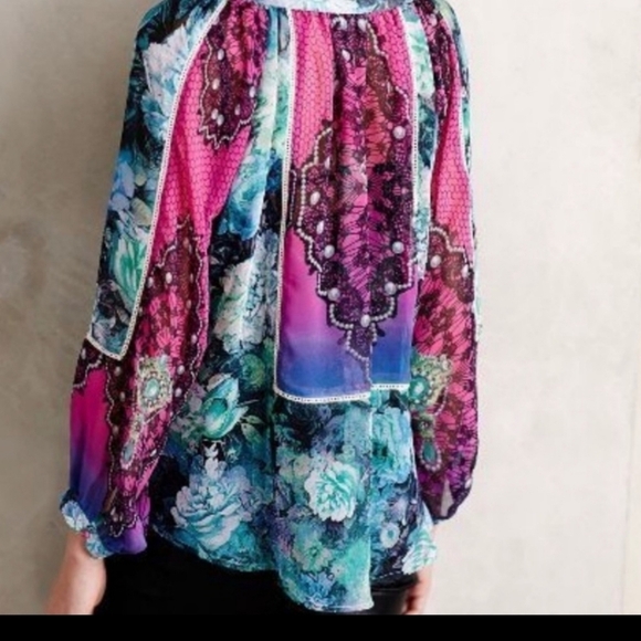 Anthropologie KAS New YorkFemina Peasant Blouse - Picture 2 of 6